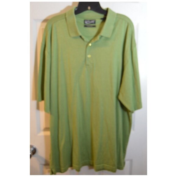 Austin Golf Men's Short 3/4 Sleeve Collared Pullover Polo Shirt Green Size XL - Picture 1 of 3